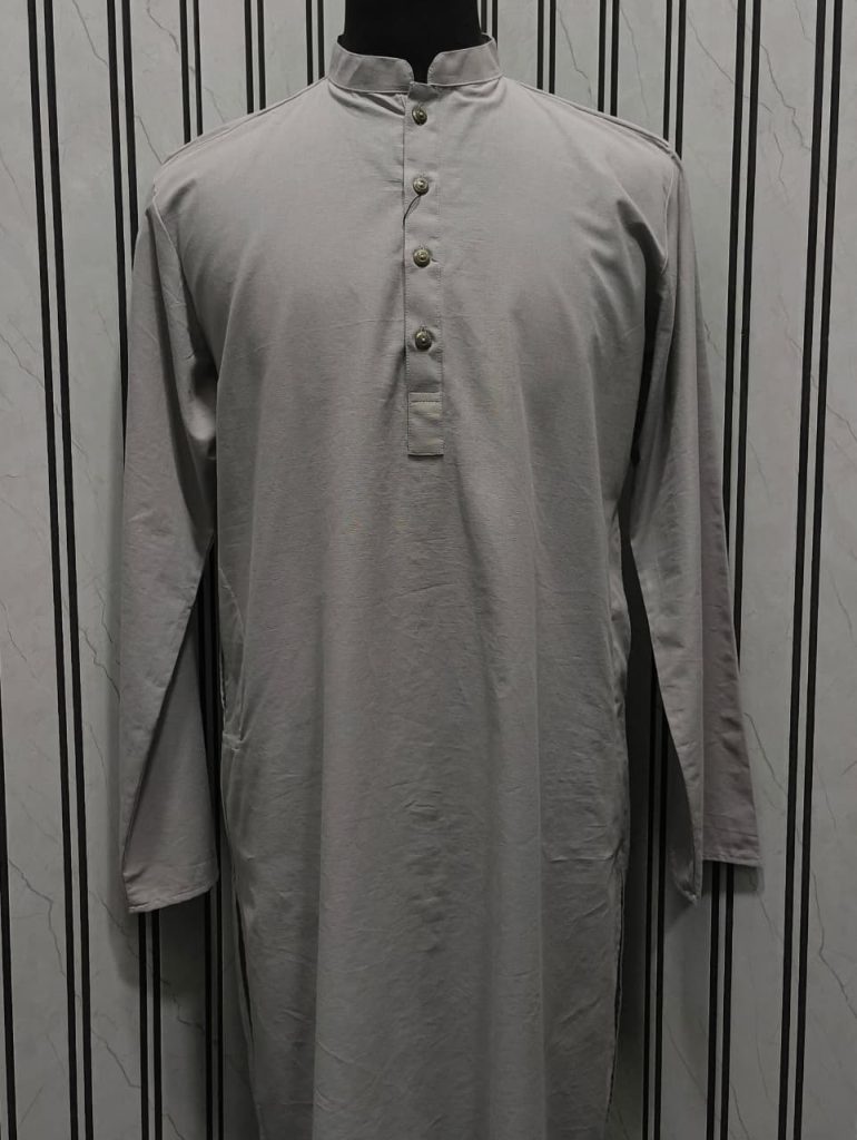 Beige LCY Linen Long Kurta