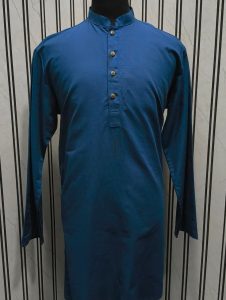 Blue LCY Linen Long Kurta