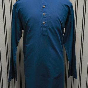 Blue LCY Linen Long Kurta
